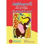 SABBIARELLI ALBUM - GLI ANIMALI DELLA SAVANA - 5 disegni (15x20cm)