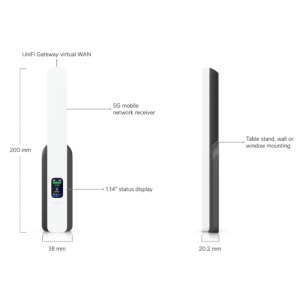 Ubiquiti UniFi U5G Backup - RedCap 5G compatto alimentato tramite PoE - richiede Unifi