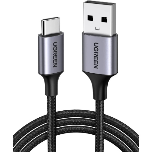 UGREEN Cavo USB Type-C a USB-A 2.0- 50cm- Intrecciato- Black