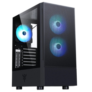 ITEK Case SIISBE 3.0 - Gaming Middle Tower, 3x12cm ARGB fan, USB3, Side Panel Temp Glass with hinge