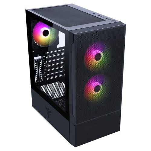 ITEK Case SIISBE 3.0 - Gaming Middle Tower, 3x12cm ARGB fan, USB3, Side Panel Temp Glass with hinge