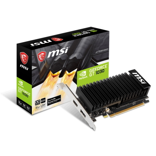 SVGA MSI GeForce GT 1030 2GHD4 LP OC nVidia PCIe3.0 2GDDR4 64bit 1430Mhz 1xHDMI 1xDP ITX 1,9slot