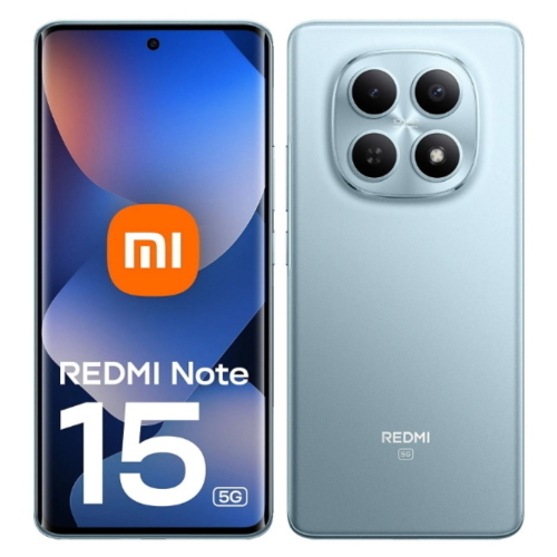 XIAOMI REDMI NOTE 15 5G GLACIER BLUE 6.77" 8GB/256GB - Smartphone 5G Dual Sim - Fotocamera 108 + 8 - Xiaomi HyperOS 2 - Batteria 5520 mAh. - Octa-Core fino a 2.4 GHz - IP65