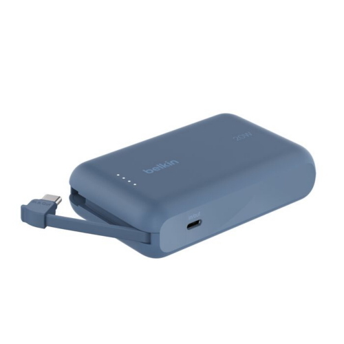 Power Bank Belkin 10k Pd20w integrated usb-c cable , BLU