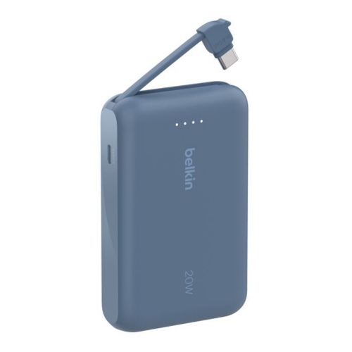 Power Bank Belkin 10k Pd20w integrated usb-c cable , BLU