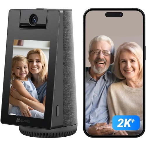 EZVIZ S10 TELECAMERA 2K+ Videocamera intelligente per videochiamate 2K+, schermo touch da 4 pollici, permette di tenere d'occhio i vostri cari con un'ampia copertura e immagini nitide, bluetooth.