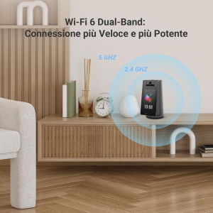 EZVIZ S10 TELECAMERA 2K+ Videocamera intelligente per videochiamate 2K+, schermo touch da 4 pollici, permette di tenere d'occhio i vostri cari con un'ampia copertura e immagini nitide, bluetooth.