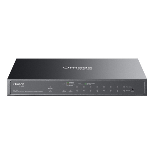 SWITCH 10P LAN Gigabit TP-LINK ES210GP Easy Managed 8P POE+ 1P Gigabit 1P Combo Gigabit RJ45/SFP- alim.PoE 63W