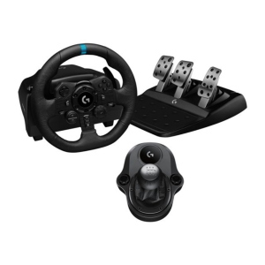Logitech G G923 - volante, pedali e leva del cambio - cablato // per Microsoft Xbox One, Microsoft Xbox Series S, Microsoft Xbox Series X, PC