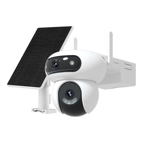 EZVIZ HB90X + 8W SOLAR PANEL Telecamera da esterno motorizzata 4G + Wifi - Rotazione telecamera superiore e inferiore - Batteria 10400 mAh - Pannello Solare 8 W - Risoluzione 4MP+4MP