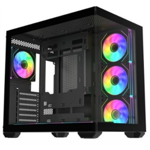 CABINET ATX MIDI TOWER COOLER MASTER E681-KHNN-SIF Elite 681 7FAN Black 1x3.5 2x2.5 2xUSB3.0 7x120mm-ARGB NoAlim VETRO LATERALE