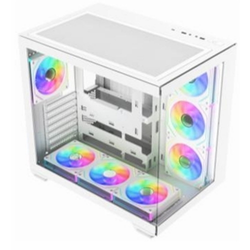 CABINET ATX MIDI TOWER COOLER MASTER E681-WHNN-SIF Elite 681 7FAN White 1x3.5 2x2.5 2xUSB3.0 7x120mm-ARGB NoAlim VETRO LATERALE