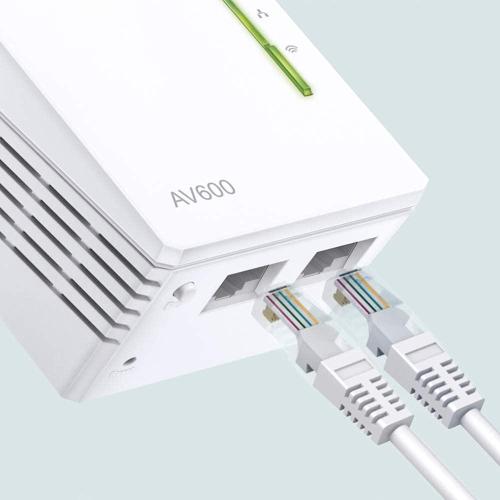 TP-LINK TL-WPA4220 AV600 WiFi Powerline Extender (SINGOLO) - 300 Mbps, 2.4GHz, 2 Porte Ethernet