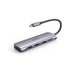 UGREEN Adattatore USB Type-C 6 in 1, HDMI 4K, TF/SD, PD Power, USB3 (Space Gray)