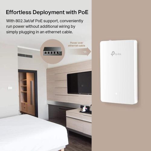 TP-Link EAP235-Wall Wireless N Wall-Plate Access Point AC1200 Uplink:1P Gigabit RJ45-Downlink: 3P Gigabit RJ45-Dual Band 2.4/5G - Omada