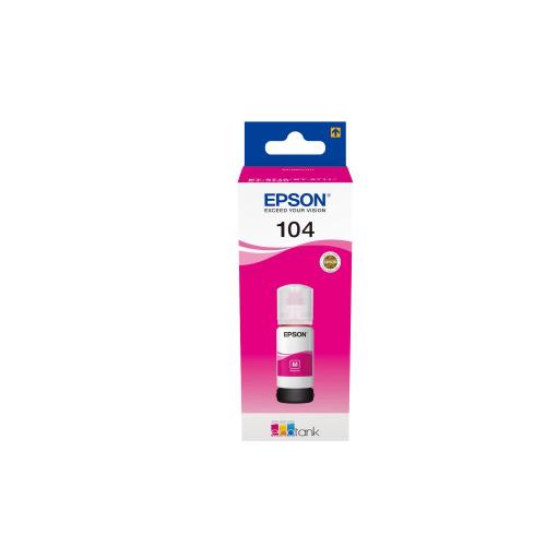 Epson C13T00P340 Flacone 104 Magenta EcoTank ET2710 ET2714 ET2720/1 ET4700