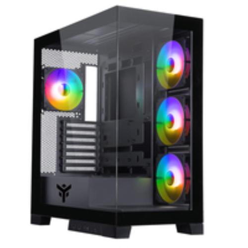 ITEK Case SHOWBUI 45B - Gaming Tower, ATX, 4x12cm ARGB fan, 2xUSB3, Type-C, Side & Front Panel Temp Glass
