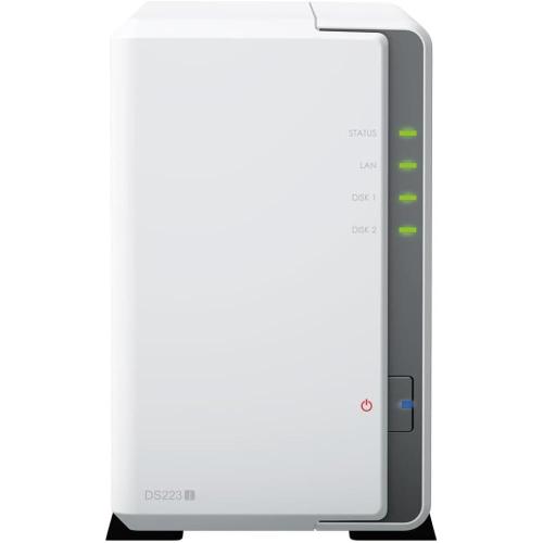 NAS Synology DS223J 2xSata 2,5"/3,5" NO HDD (Realtek RTD1619B quad-core 1 GB Ram 1 porta LAN RJ-45 1GbE)