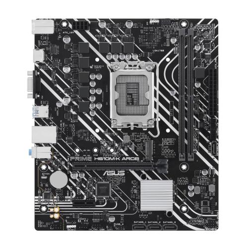 Asus PRIME H610M-K ARGB Skt.1700 mATX 2D5DC-5600 VGA/HDMI 1PCIE4.0X16 4SATA3 M.2 USB3.2 GLAN H610