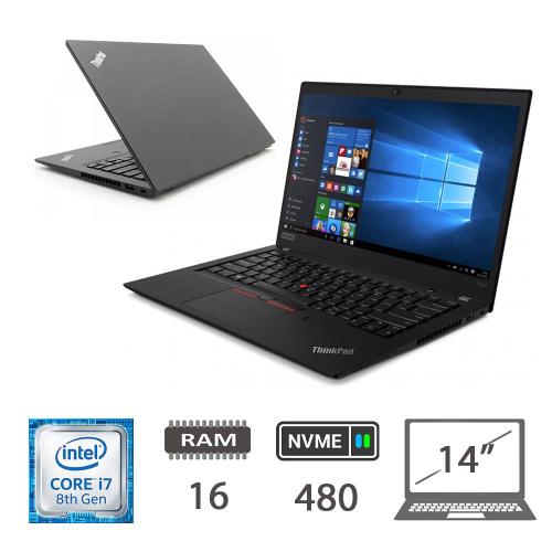 NB Refurbished (Grado A) NB LENOVO T490S 14" FHD Intel I7-8565U, DDR 16GB, NVMe 480Gb, WebCam, 2USB + 1 USB Type-C, Win 10 PRO - 004644PCR-EU