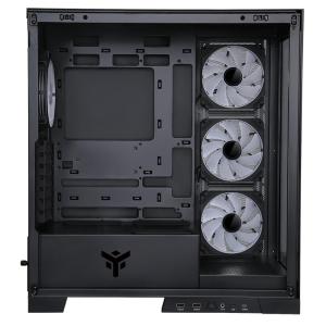 ITEK Case SHOWBUI 45B - Gaming Tower, ATX, 4x12cm ARGB fan, 2xUSB3, Type-C, Side & Front Panel Temp Glass