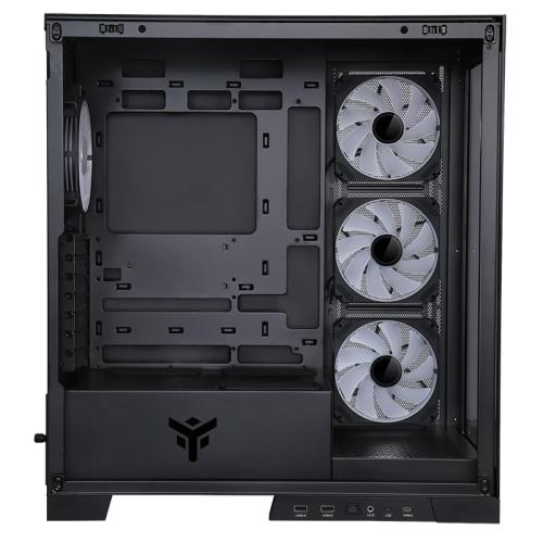 ITEK Case SHOWBUI 45B - Gaming Tower, ATX, 4x12cm ARGB fan, 2xUSB3, Type-C, Side & Front Panel Temp Glass