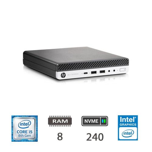 PC REFURBISHED HP 800 G4 1LT i5-8500T 8GB SSD-240GB Windows 10 Professional