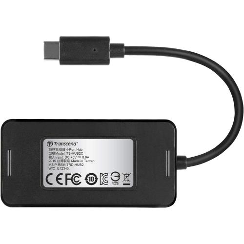 Hub USB 3.1 Gen1 Transcend HUB2C Type C 4 Porte Type A, no extra power needed (TS-HUB2C)