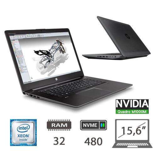 NB Refurbished (Grado A) HP ZBook G3 15.6" FHD XEON E3-1505M, DDR 32GB, SSD 480Gb M.2, NVIDIA QUADRO M1000M 2GB WebCam, Win 10 - 004355PCR-EU