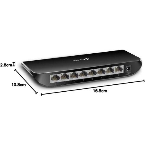 TP-LINK TL-SG1008D Switch Desktop Gigabit 8 Porte, alimentatore incluso nella confezione