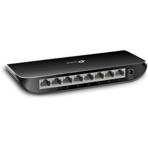 TP-LINK TL-SG1008D Switch Desktop Gigabit 8 Porte, alimentatore incluso nella confezione