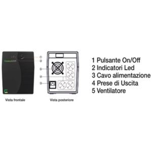 GC Elsist NEMOLED 200 2000VA/900W Line Interactive 4xSchuko