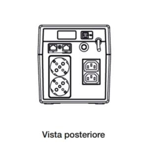 GC Elsist NEMOLCD 160 1600VA/600W Line Inter. 2xSchuko+2xIEC USB+SW LCD