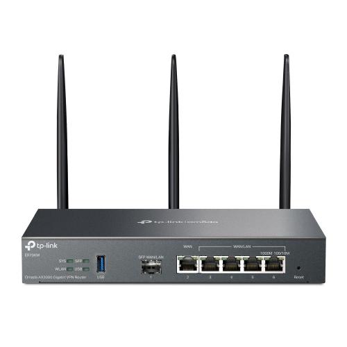 ROUTER GIBABIT VPN OMADA AX3000 TP-LINK ER706W 1P GIGA WAN+4P GIGA WAN/LAN-1P GIGA SFP WAN/LAN 1P USB3.0