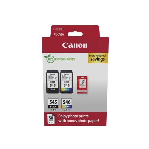 CANON Multipack PG-545 / CL-546  Inkjet / getto d'inchiostro Cartuccie originale - MG2555S/TS3450/TS3451/TR4650/TR4651