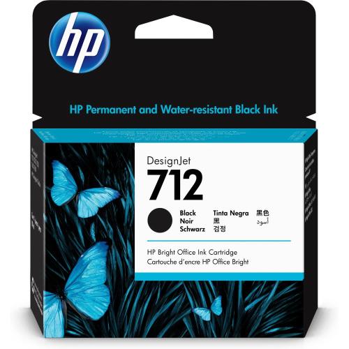 HP 712 3ED71A NERO DesignJet 80ml adatta a DesignJet Studio, T210, T230, T250, T630, T650