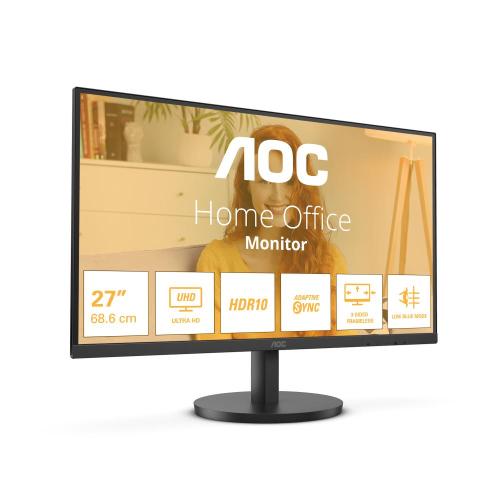 MONITOR AOC LCD VA 27 WIDE FRAMELESS 4K U27B3M 4ms MM UHD 3500:1 BLACK 2xHDMI DP Vesa