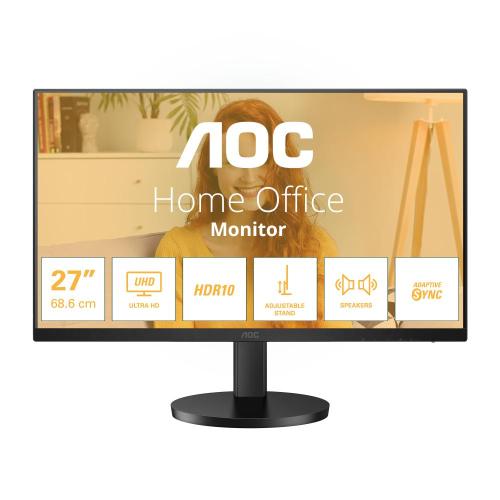 MONITOR AOC LCD IPS 27 WIDE FRAMELESS U27B3AF 4ms MM UHD 1000:1 BLACK 2xHDMI DP REG.ALT. Vesa