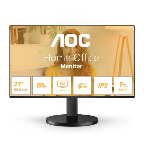 MONITOR AOC LCD IPS 100Hz 27 WIDE FRAMELESS 27B3HA2 1ms MM FHD 3000:1 BLACK VGA HDMI Vesa