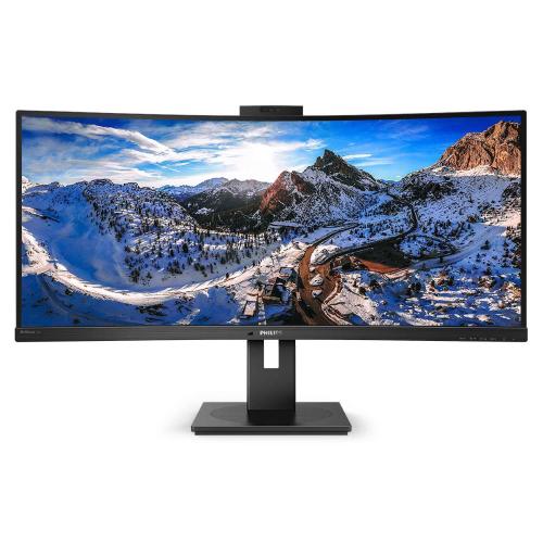 MONITOR PHILIPS LCD CURVED LED 34 21:9 346P1CRH/00 4ms MM SoftBlue UHD 3000:1 BLACK HDMI DP 5xUSB USB-C WEBCAM Vesa Fino:31/10