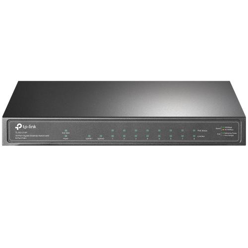 SWITCH 10P Gigabit con 8P PoE+ TP-LINK TL-SG1210P, 1P Gigabit RJ45 1P Gigabit SFP 802.3at/af - alim. PoE 64W