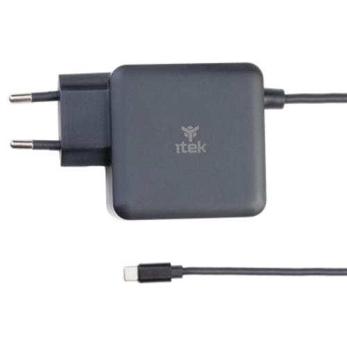 ITEK Alimentatore Universale per Notebook e Dispositivi USB-C- PD - 65W - Tecnologia GaN- Super Slim