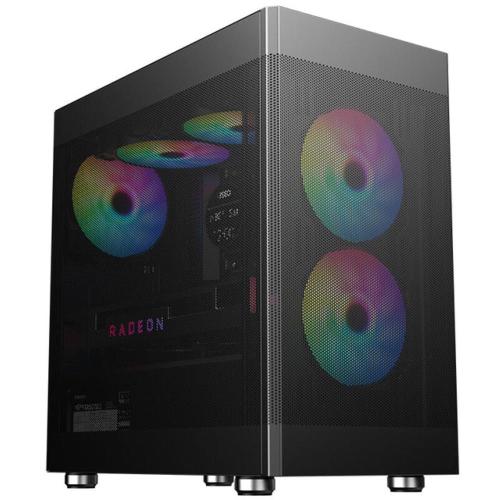 ITEK Case PROMESH 35B - Gaming Office Mini Tower mATX, Type-C, 2xUSB3, 3 Lati MESH ( ITGCAPM35B)