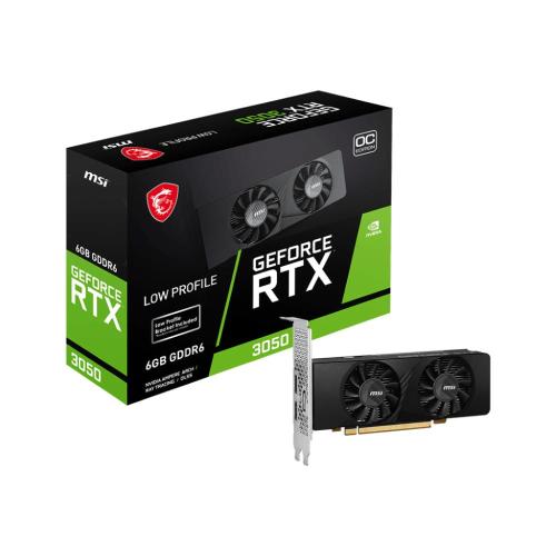 SVGA MSI GeForce RTX 3050 LP 6G OC nVidia PCIe4.0 6GDDR6 96bit 1507Mhz 2xHDMI 1xDL-DVI 1xDP LP + brackets 2slot