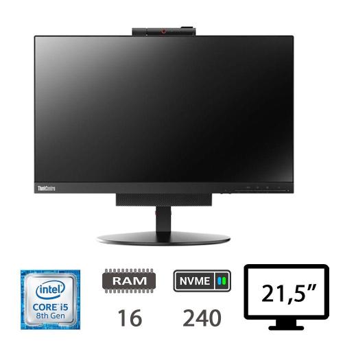 REFURBISHED Lenovo Ti022 Intel I5-8500T AIO 21.5" 16Gb SSD-240GB Windows 11 Professional