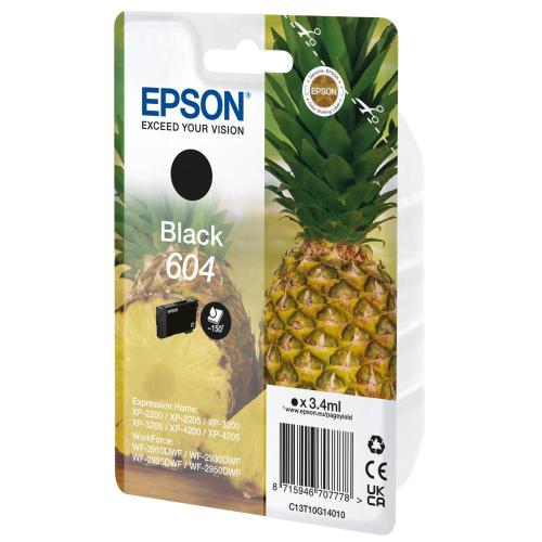 CARTUCCIA EPSON 604 Ananas C13T10G14020 NERO x XP-2200/XP-3200/XP-4200 - WF-2910dwf/WF-2930dwf/WF-2950dwf
