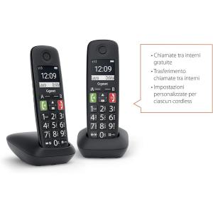 GIGASET E290 DUO BLACK CORDLESS DECT + AGGIUNTIVO SENIOR