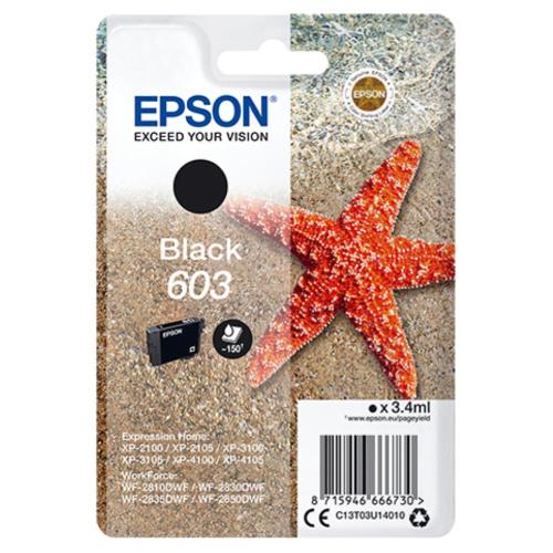 CARTUCCIA EPSON 603 Stella Marina C13T03U14020 NERO RF+AM x XP-2150/2155/315083155/4150/4155 WF-2820/2840/2845/2870