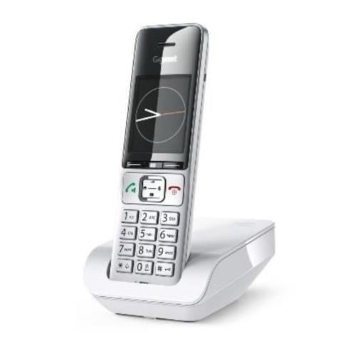 GIGASET COMFORT 501 WHITE CORDLESS Cordless DECT/GAP. Funzioni generali: display illuminato a colori, 18 melodie, rubrica 200 numeri. Portatili collegabili fino a 6. Protezione portatile IP20