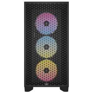 Corsair case Custom 3000D RGB AF, black, with x3 AR120 RGB fans - CC-9900019-WW